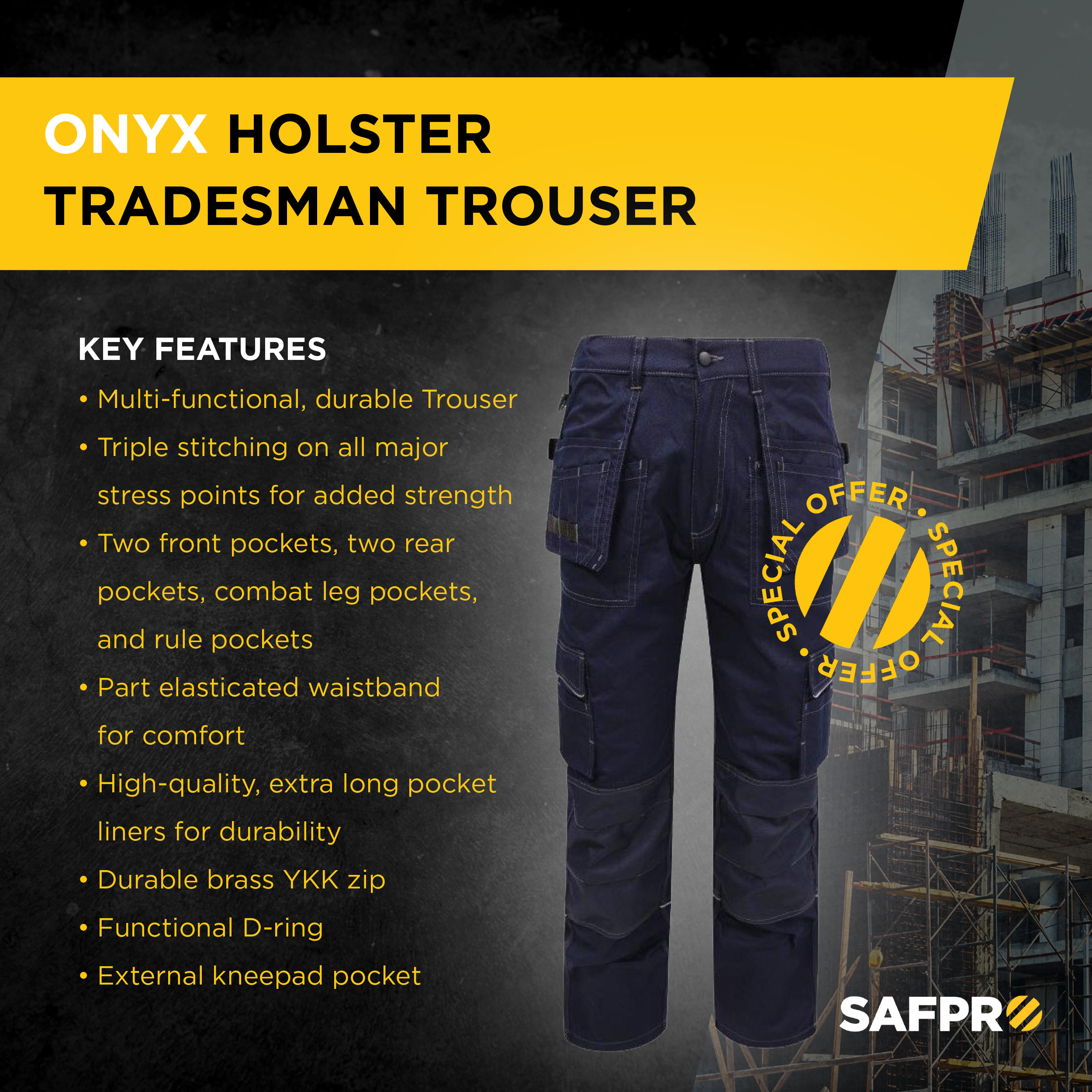 Onyx Holster Tradesman Trouser
